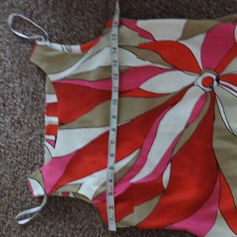 AB studio women’s red &pink floral sleeveless dress size 4 - Picture 8 of 10